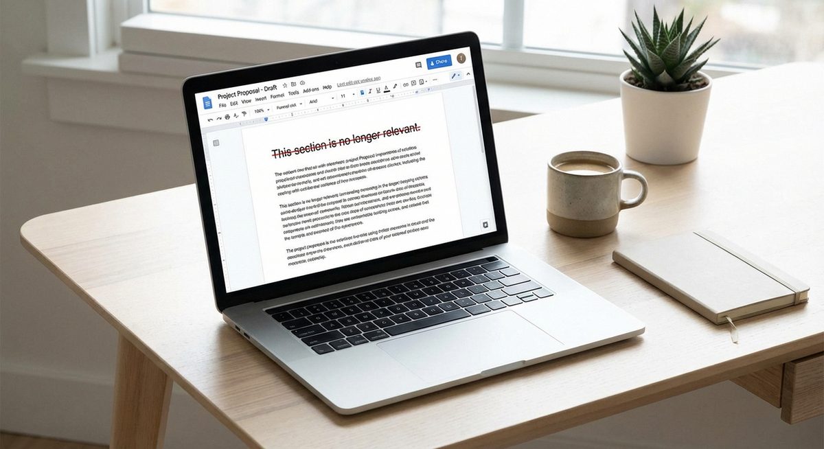 Strikethrough in Google Docs: Apply Crossed-Out Text with Shortcuts and Format Menu