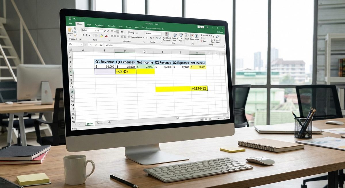 Subtraction Formula in Excel: Subtract Numbers, Cells, Columns, and Dates Step by Step