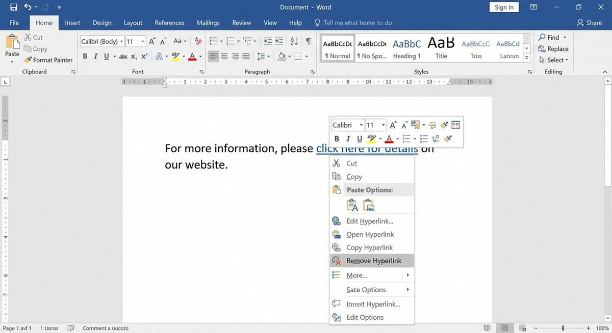 Remove Hyperlinks in Microsoft Word: Delete Single Links or All Hyperlinks at Once