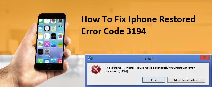 How To Fix iPhone Restore Error Code 3194