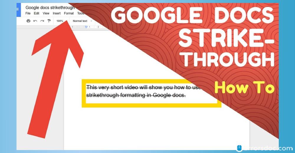 How to Strikethrough on Google Docs?