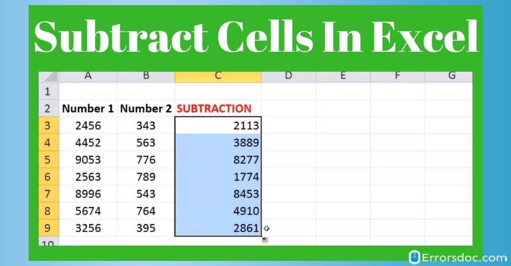 How to Subtract in Excel: Formula in Excel for Numbers, Percentages, Date and Time