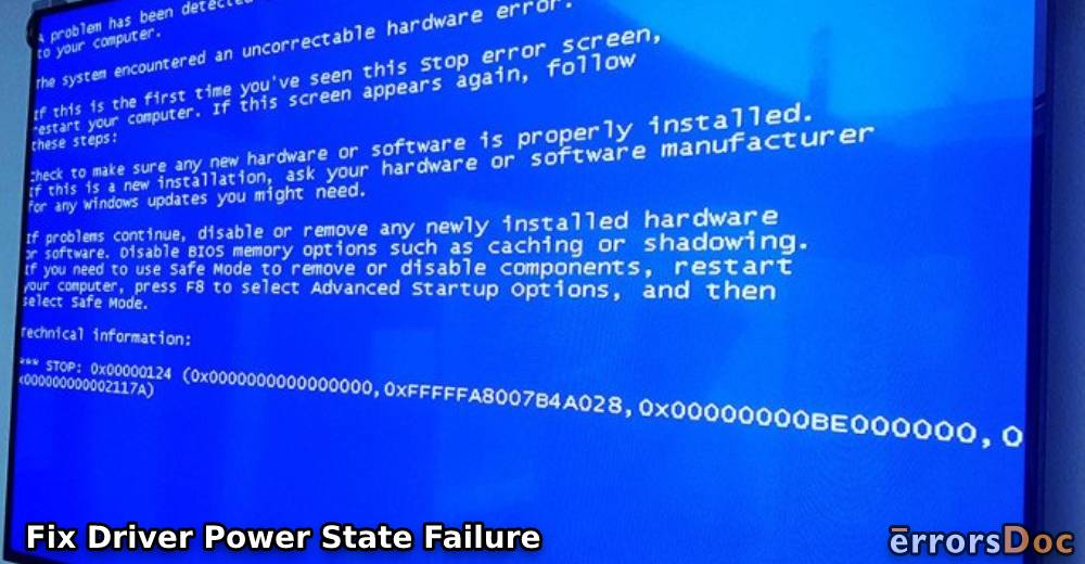 Fix Driver Power State Failure Error on Windows 10, 8, 7, or Vista